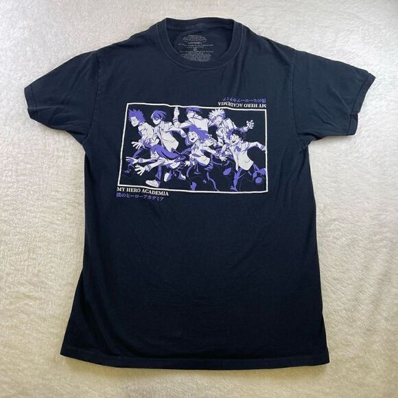 Small Black My Hero Academia T-Shirt - Picture 1 of 10